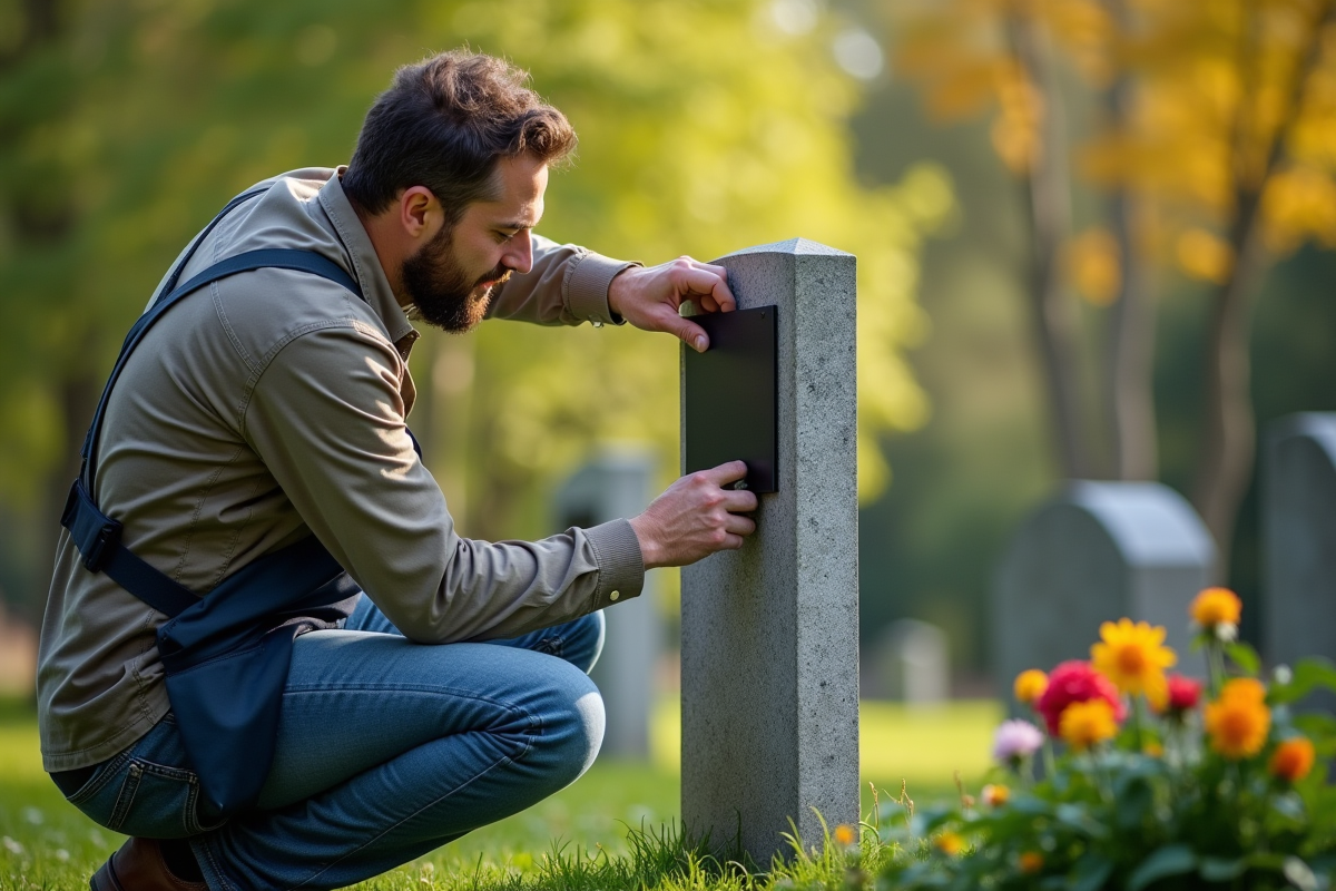 Ajout d’une plaque sur une pierre tombale existante : modalités et conseils
